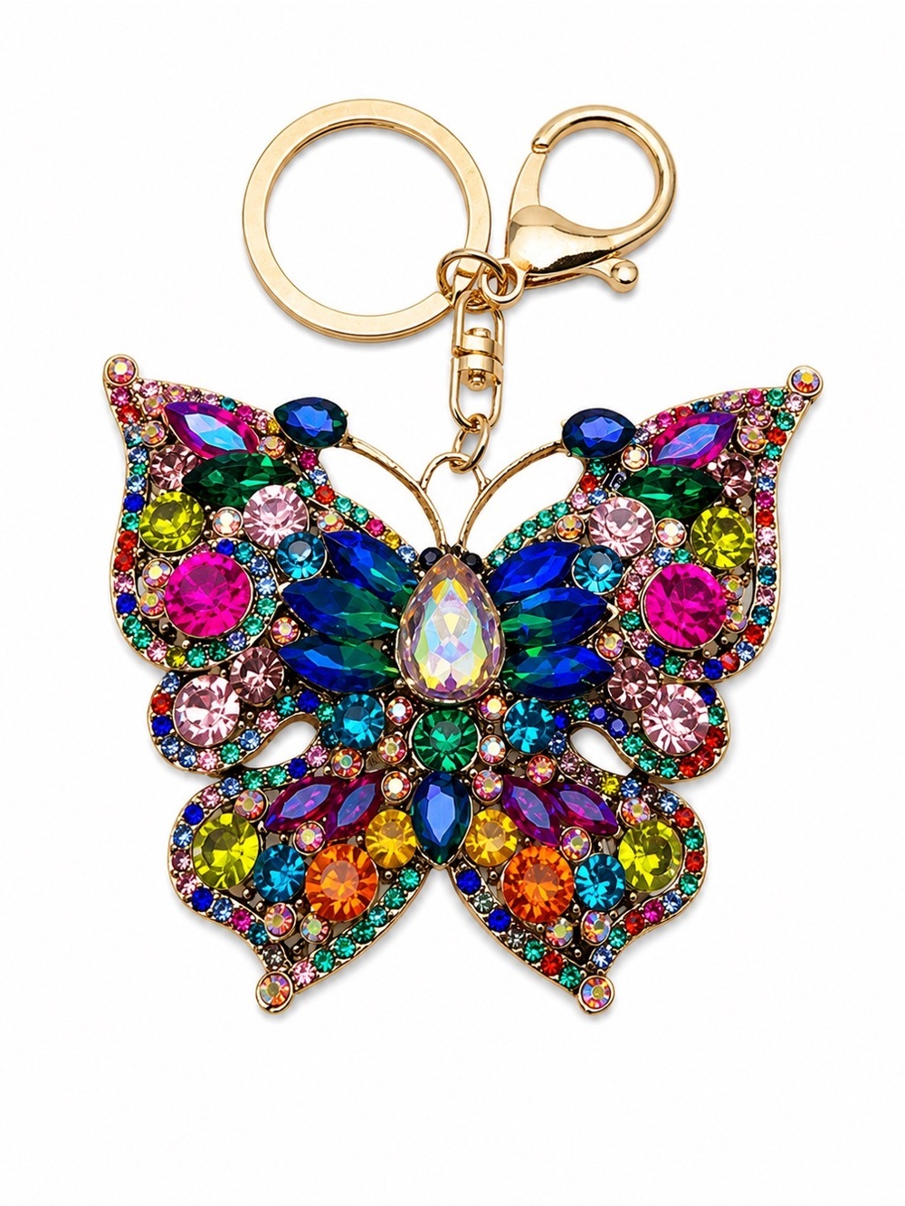 Vintage Bronze Butterfly Bag Charm / Keychain